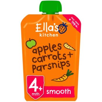 Ella's Kitchen Organic Apples Carrots & Parsnips Baby Food Pouch 4+ Months (120g)