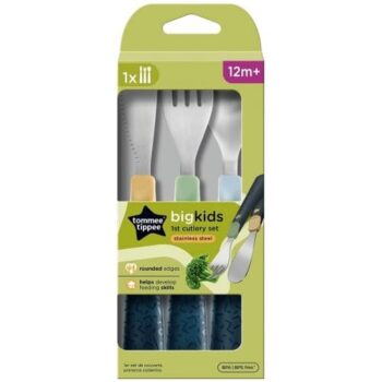 Tommee Tippee Big Kids Stainless Steel First Cutlery Set 12+ Months