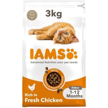 IAMS 1-12 Months Kitten Dry Cat Food Chicken (3kg)