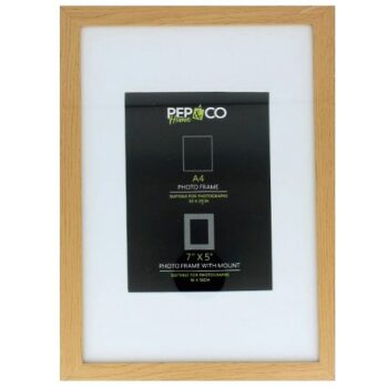 A4 Photo Frame With Mount Oak