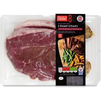 Ashfields Grill 30 Day Matured Rump Steaks With Cracked Black Pepper Butter