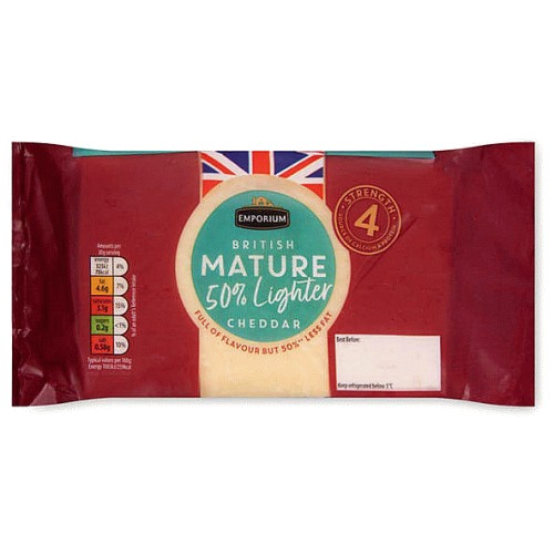 British Mature 50% Lighter Cheddar Cheese