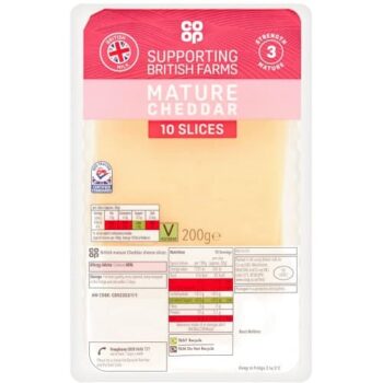 Co-op 10 British Sliced Mature Cheddar (200g)