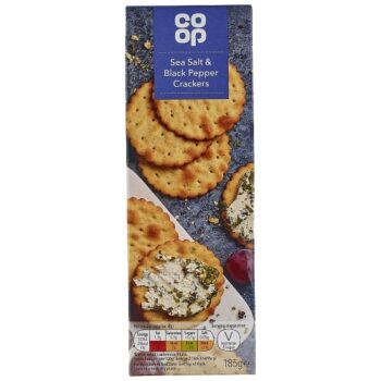 Co-op Sea Salt & Black Pepper Crackers (185g)