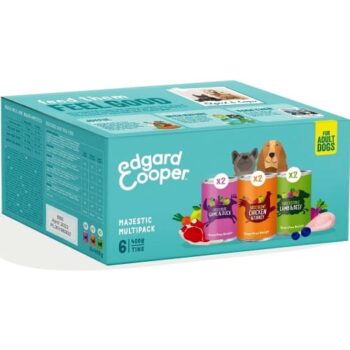 Edgard & Cooper Natural Adult Grain Free Wet Dog Food Tin Multipack (6 x 400g)