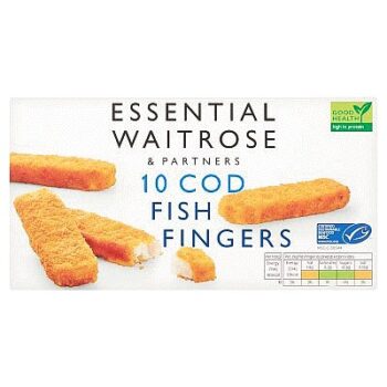 Essential 10 Frozen Cod Fish Fingers MSC (300g)