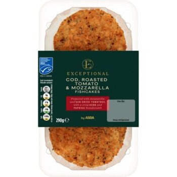 Exceptional by ASDA cod Roasted Tomato & Mozzarella Fishcakes