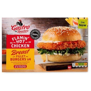 Flamin' Hot Chicken Breast Fillet Burgers (4)