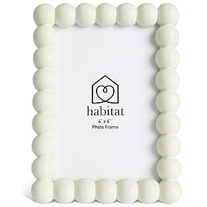 Habitat Bobble Picture Frame White 4x6