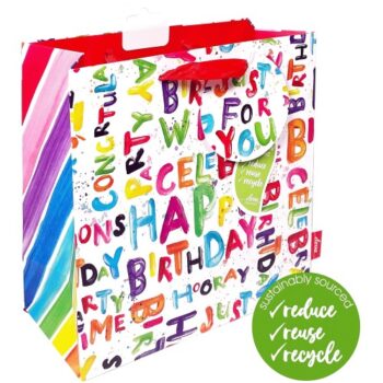 Happy Bright Medium Gift Bag