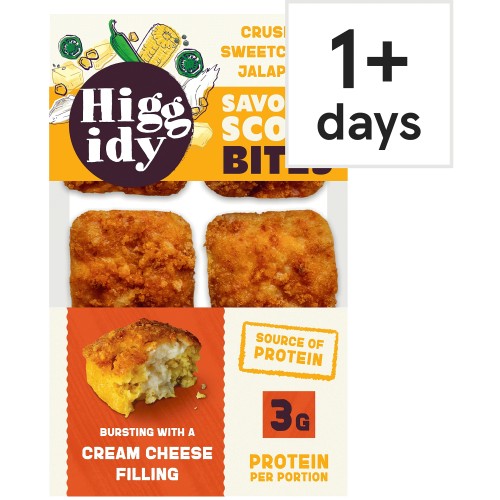 Higgidy Crushed Sweetcorn & Jalapeno Savoury Scone Bites (130g)