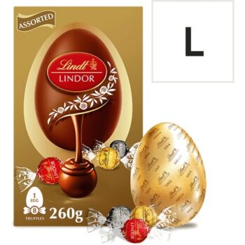 Lindt Lindor Milk Chocolate Egg with Assorted Truffles (260g)