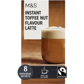 M&S 8 Instant Toffee Nut Flavour Latte Sachets (156g)