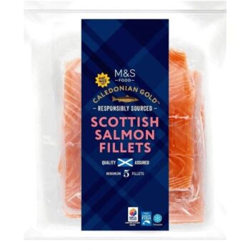 M&S Scottish Skin On Salmon Fillets (600g)