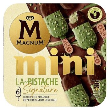 Magnum Mini Signature Pistachio Ice Cream Sticks (6 x 55ml)