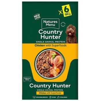 Natures Menu Country Hunter Chicken Wet Dog Food Pouches (6 x 150g)