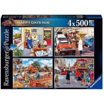Ravensburger Happy Days No 6 Work Day Memories 4x500Pc Puzzle