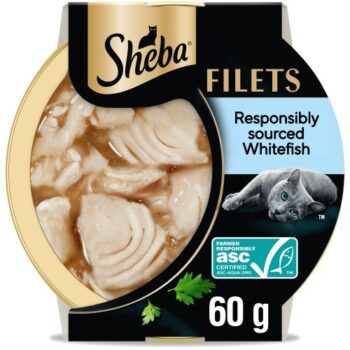 Sheba Filets Cat Food Tray With White Fish Asc In Gravy (60g)