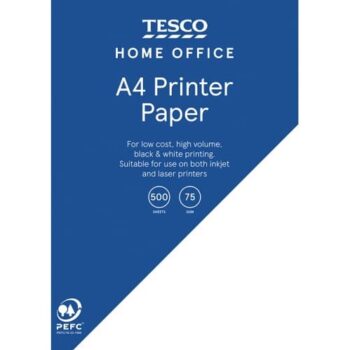Tesco Basics A4 White Paper 70Gsm 500 Sheets