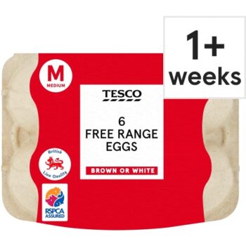 Tesco Free Range Eggs Medium (6)