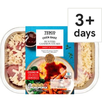 Tesco Hunters Gammon Steaks (345g)