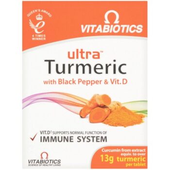 Vitabiotics Ultra Turmeric Black Pepper & Vitamin D 60 Tablets (60)