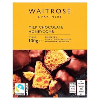 Waitrose Milk Chocolate Smothered Honeycomb (100g)