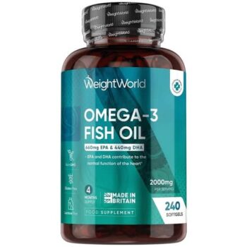 WeightWorld Omega 3 Fish Oil 240 Softgels (2000mg)