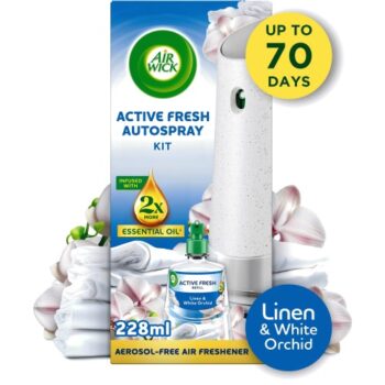 Air Wick Active Fresh Kit Linen & White Orchid Air Freshener (228ml)