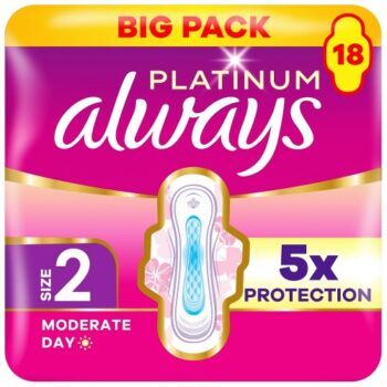 Always Platinum Long Plus Sanitary Towels with Wings 20 Pads