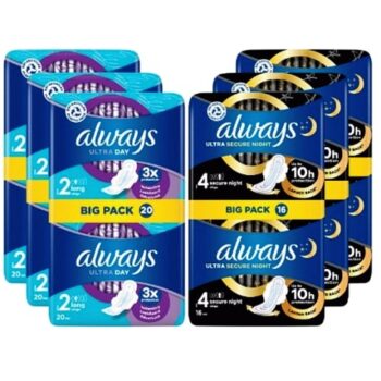 Always Ultra Long Plus + Secure Night Bundle (Size 2 & 4)