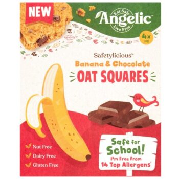Angelic Free From Banana & Chocolate Oat Squares (120g)