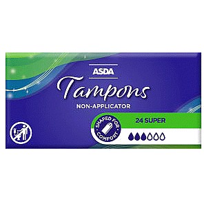 ASDA 24 Super Tampons Non-Applicator