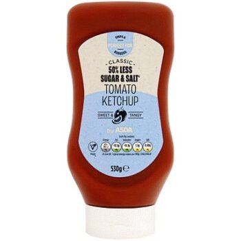 ASDA 50% Less Sugar & Salt Tomato Ketchup (530g)