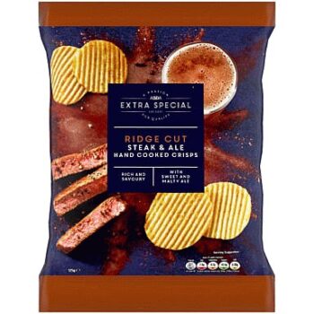ASDA Extra Special Extra Special Ridge Cut Steak & Ale Hand Cooked Crisps