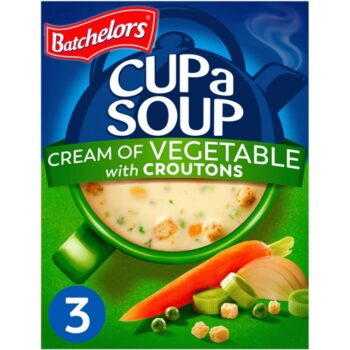 Batchelors Cup a Soup 3 Cream of Vegetable with Croutons Sachets (90g)