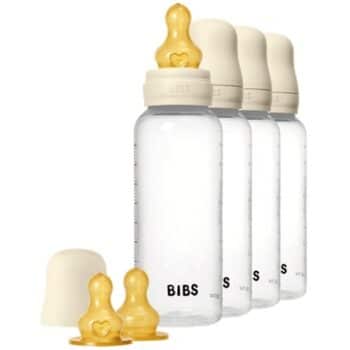 BIBS Baby Bottle Round Latex Ivory (4 x 270ml)