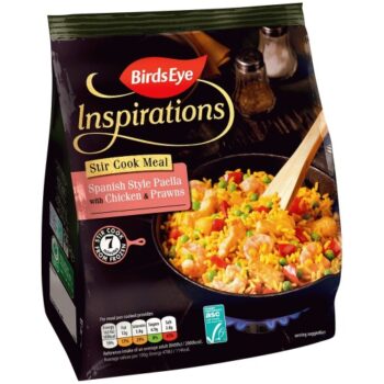 Birds Eye Stir Cook Meal Spanish-Style Paella with Chicken & Prawns (350g)