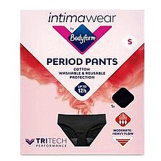 Bodyform Intimawear Period Underwear Bikini Black S Washable Pants