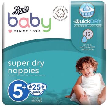 Boots Baby Super Dry Junior Plus Nappies Size 5+ (25)