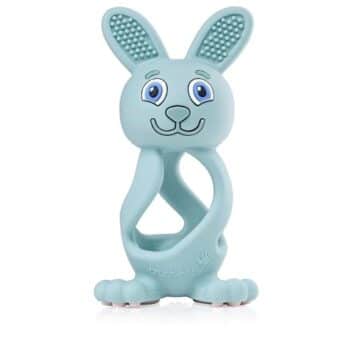 Brush Baby Bobbie Bunny Baby Teether Toy Eucalyptus Green | Twist & Bounce Teething