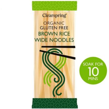 Clearspring Organic Gluten Free 100% Brown Rice Wide Noodles
