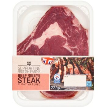 Co-op British Beef Ribeye Steak (227g)