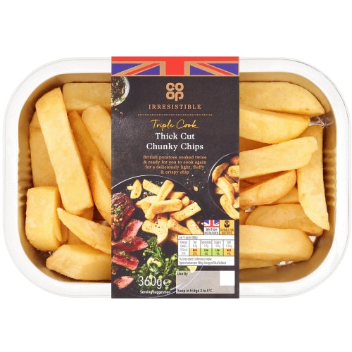 Co-op Irresistible Triple Cooked Thick Cut Chunky Chips (360g)