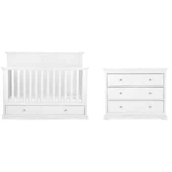 Cuddleco Beaumont 2 Piece Grande Set White & Dresser