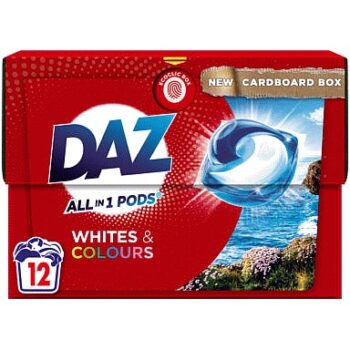 Daz All In 1 Pods Whites & Colours Washing Liquid Capsules