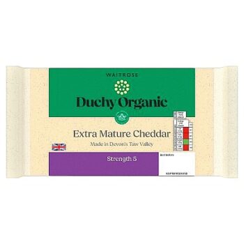 Duchy Organic Extra Mature Cheddar Cheese Strength 5 (350g)