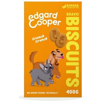 Edgard & Cooper Dog Treats Biscuits Plant Based Banana & Peanut Butter (400g)