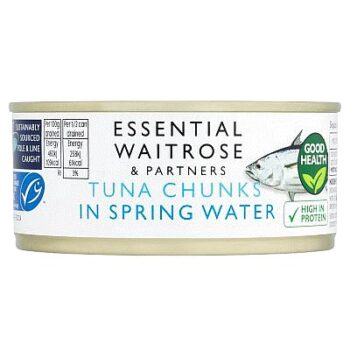Essential MSC Tuna Chunks in Spring Water drained (112g)