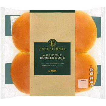 Exceptional by ASDA Exceptional by 4 Brioche Burger Buns